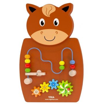 Viga Joc de perete din lemn pentru activități - Donkey