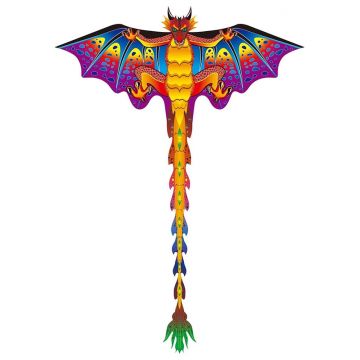 Zmeu pentru copii Raya Toys - Dragon, 160 x 260 cm, mov