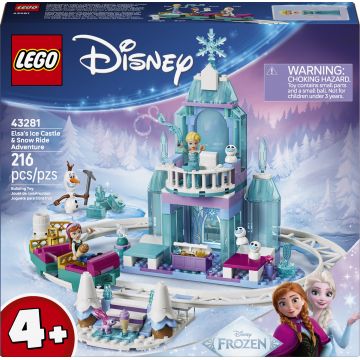 Constructor LEGO Disney - Aventura Elsei cu Castelul de Gheață și Trenul de Zăpadă (43281)