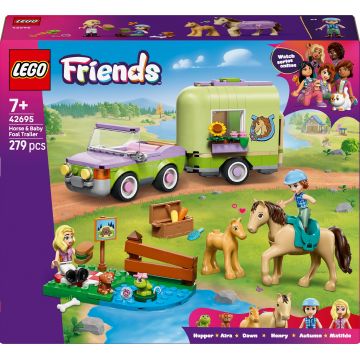Constructor LEGO Friends - Remorcă pentru cal și mânz (42695)