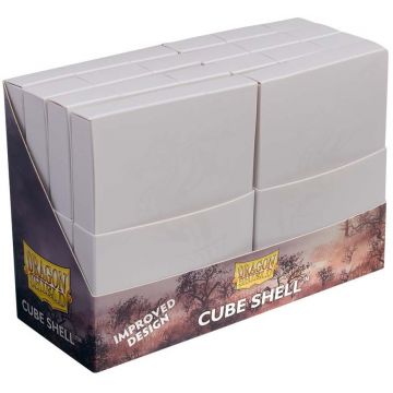 Cutii pentru cărți Dragon Shield Cube Shell - Ashen White (8 buc.)