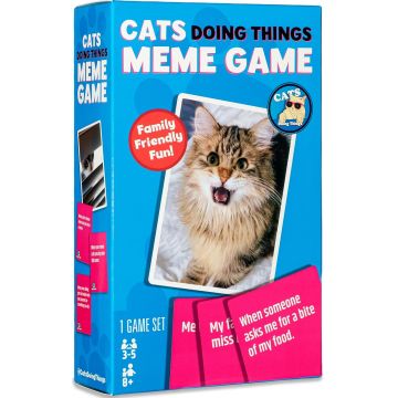 Joc de societate cu cărți Cats Doing Things Meme Game - petrecere