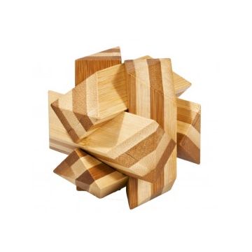 Joc logic IQ din lemn bambus Angular Knot