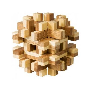 Joc logic IQ din lemn bambus Magic blocks puzzle 3d