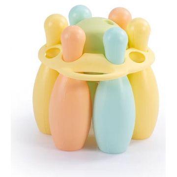 Jucărie bowling Dolu - 6 popice și minge, 19 cm