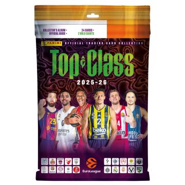 Panini Euroleague Top Class 2026: Starter Pack (Binder, Collector's Guide, 3 Packs plus 2 Holo Giants Cards)