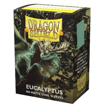 Protecții pentru cărți de joc Dragon Shield Dual Sleeves - Eucalipt mat (100 buc.)