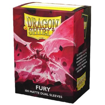 Protecții pentru cărți de joc Dragon Shield Dual Sleeves - Matte Fury (100 buc.)