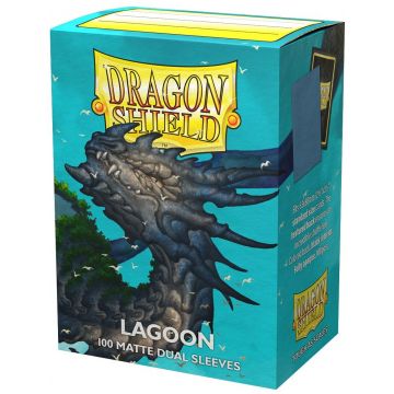 Protecții pentru cărți de joc Dragon Shield Dual Sleeves - Matte Lagoon (100 buc.)