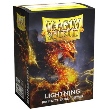 Protecții pentru cărți de joc Dragon Shield Dual Sleeves - Matte Lightning (100 buc.)