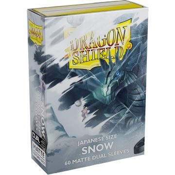 Protecții pentru cărți de joc Dragon Shield Dual Snow Sleeves - Small Matte (60 buc.)