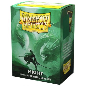 Protecții pentru cărți de joc Dragon Shield - Matte Dual Sleeves Standard Size, Might (100 buc.)