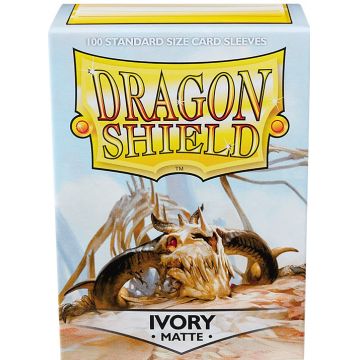 Protecții pentru cărți de joc Dragon Shield Sleeves - Ivory mat (100 buc.)