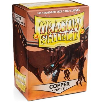 Protecții pentru cărți de joc Dragon Shield Sleeves - Matte Copper(100 buc.)