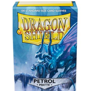 Protecții pentru cărți de joc Dragon Shield Sleeves - Matte Petrol (100 buc.)