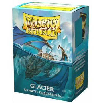 Protecții pentru cărți Dragon Shield Dual - Matte Dual Sleeves Standard Size, Glacier (100 buc.)