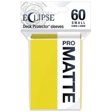 Protecții pentru cărți  Ultra Pro - Eclipse Matte Small Size, Lemon Yellow (60 buc.)