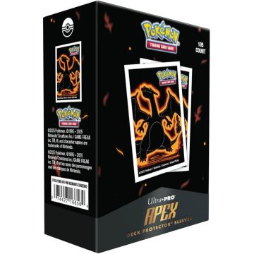 Protecții pentru carduri  Ultra Pro - Pokemon TCG: Neon Kanto Charizard Apex Deck Protector Sleeves (105 buc.)