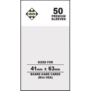 Protectoare pentru carduri  Kaissa Premium Sleeves 41 x 63 mm (Mini USA) - 50 buc.