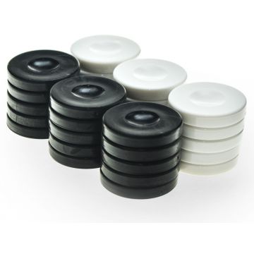 Puluri de table Manopoulos - Plastic, negru/alb (36 mm)