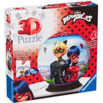Puzzle 3D Ravensburger din 72 de piese - Buburuza și pisica neagră
