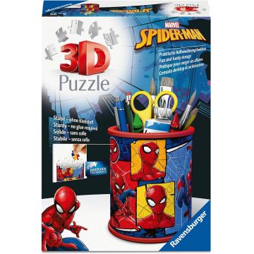 Puzzle 3D Ravensburger - Suport pentru creioane Spider-Man, 54 piese