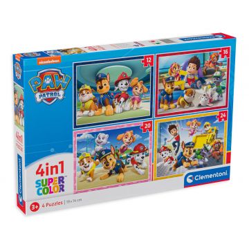 Puzzle Clementoni 4 în 1 - Patrula cățelușilor