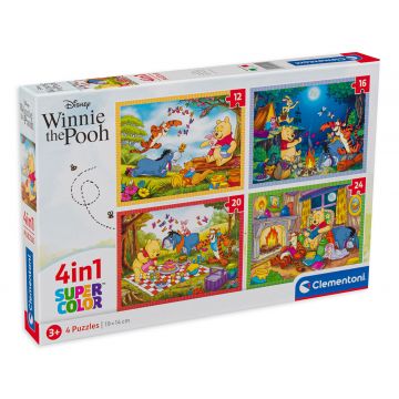 Puzzle Clementoni 4 în 1 - Ursulețul Winnie de Pluș
