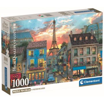 Puzzle Clementoni din 1000 piese - Străzile Parisului