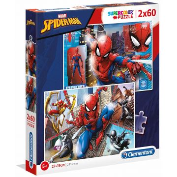 Puzzle Clementoni din 2 x 60 de piese - Spiderman