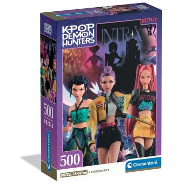 Puzzle Clementoni din 500 de piese - K-Pop Demon Hunters (varianta 2)