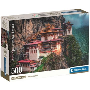 Puzzle Clementoni din 500 de piese - Mănăstirea budistă „Cuibul tigrului”