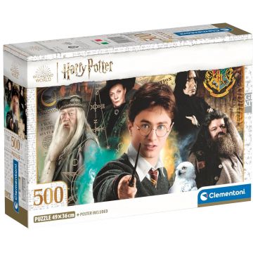 Puzzle  Clementoni din  500 piese - Lumea magică a lui Harry Potter
