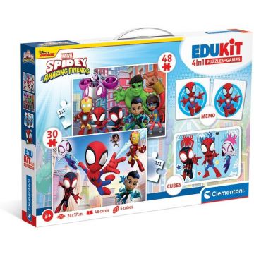Puzzle și jocuri Clementoni 4 în 1 - Spidey și prietenii săi incredibili