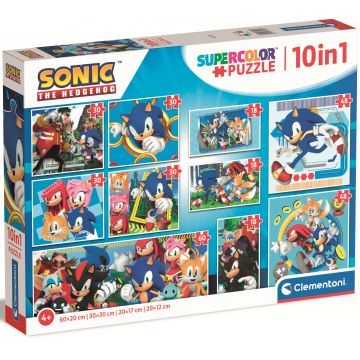 Puzzle pentru copii Clementoni 10 în 1 - Sonic