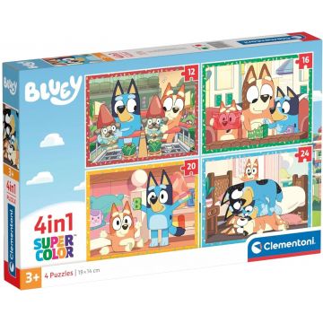 Puzzle pentru copii Clementoni 4 în 1 - Bluey