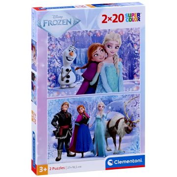 Puzzle pentru copii Clementoni cu 2 x 20 de piese - Frozen