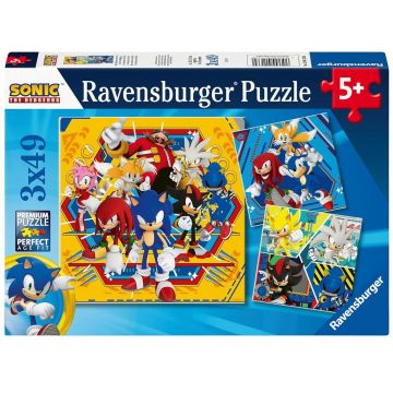 Puzzle pentru copii Ravensburger 3 x 49 piese - Sonic
