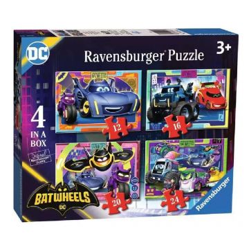 Puzzle pentru copii Ravensburger 4 în 1 - Batmobile-uri