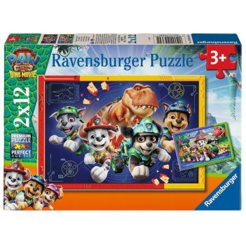 Puzzle Ravensburger de 2 x 12 piese - Paw Patrol: Dino Film