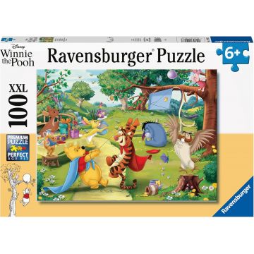 Puzzle Ravensburger din 100 XXL piese - Winnie the Pooh vine în ajutor