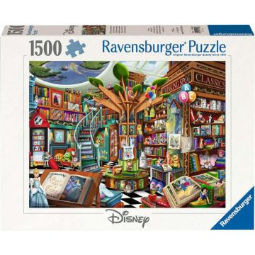 Puzzle Ravensburger din 1500 de piese - Librăria magică Disney