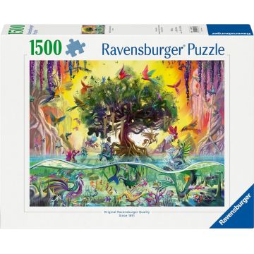 Puzzle Ravensburger din  1500 piese - Unicornul lacului și prietenii lui