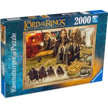 Puzzle Ravensburger din 2000 de piese - Stapanul Inelelor: Frăția inelului