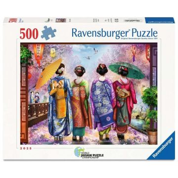 Puzzle Ravensburger din 500 piese - Aleea înflorită