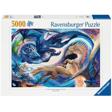 Puzzle Ravensburger din 5000 piese - Dragon, Zi și Noapte