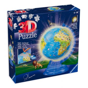 Ravensburger Puzzle 3D din 188 de piese - Glob pentru copii