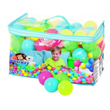 Set 100 bile colorate, cu diametru 6.4cm
