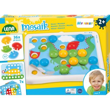 Set creativ Lena - Primul meu mozaic, Animale, 36 piese