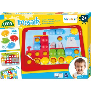 Set creativ Lena - Primul meu mozaic, Vehicule, 36 de piese